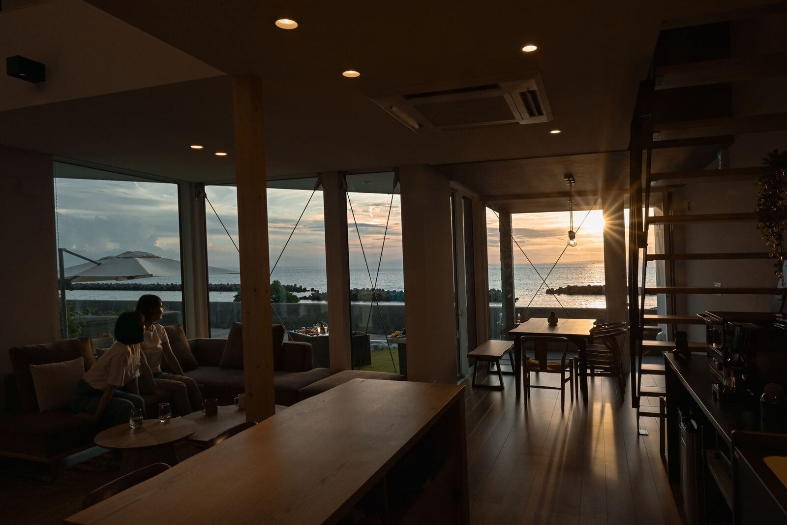 リビングからの夕日